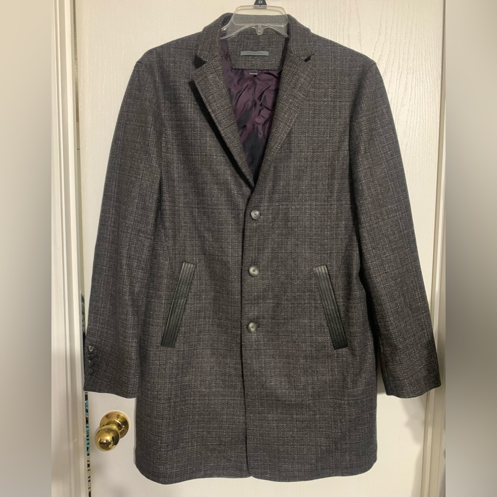 John Varvatos Men's 3/4 Length Coat with Pick Stitches Details NWT